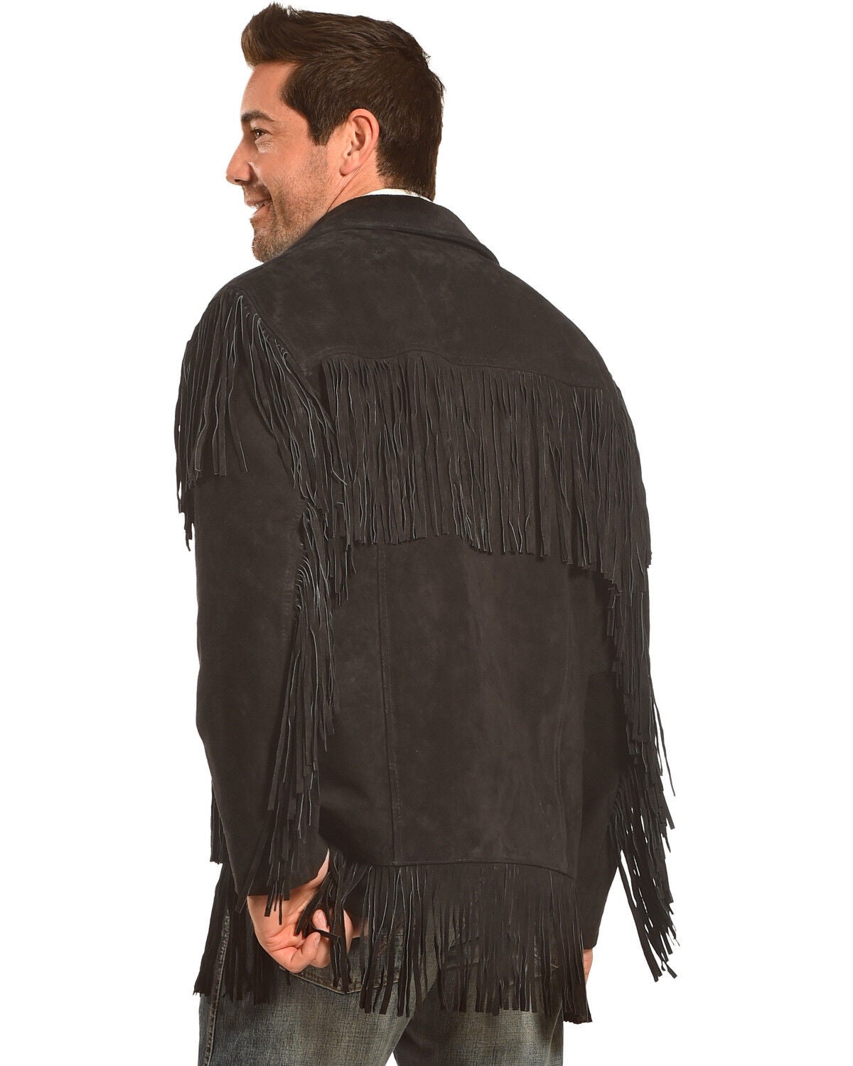 black suede western jacket