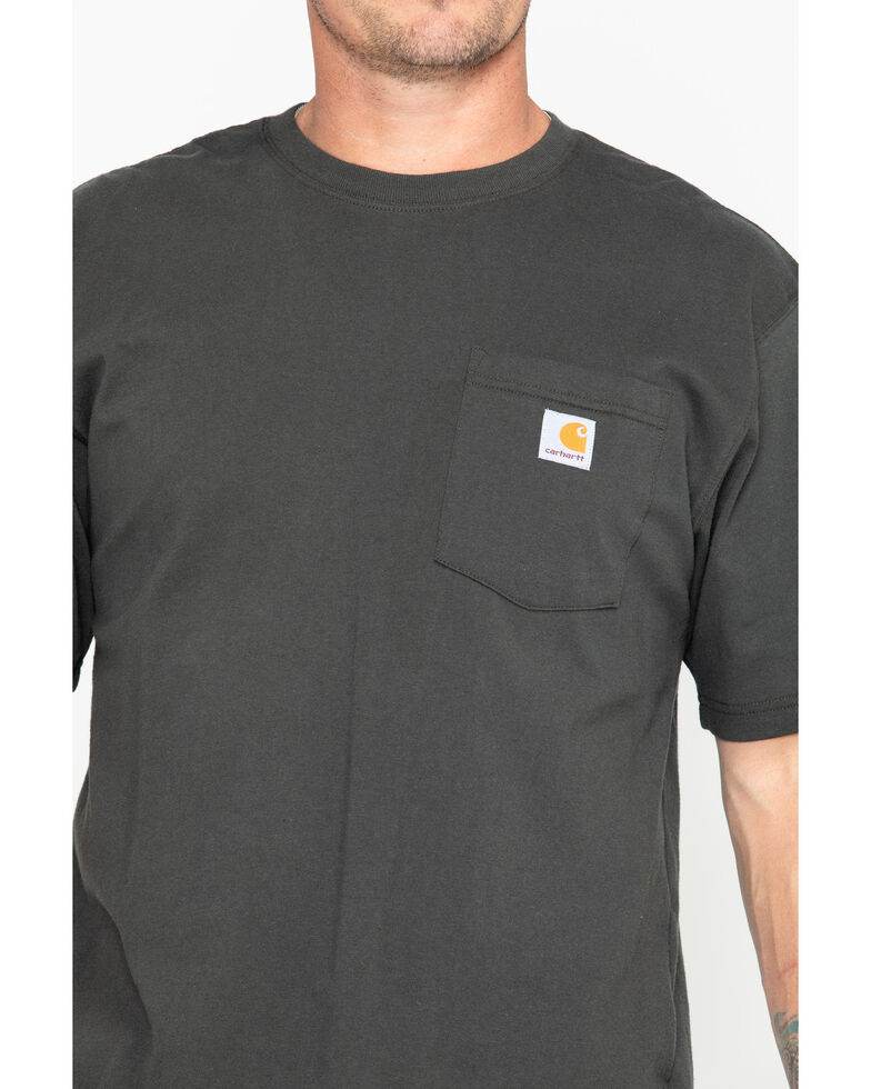 Carhartt Men S Solid Short Sleeve Pocket Work T Shirt Big Tall