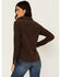 Cleo + Wolf Women's Pincord Button Down Long Sleeve Snap Western Shirt, Chocolate, hi-res