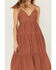 Wishlist Women's Chambray Tiered Maxi Dress, Camel, hi-res