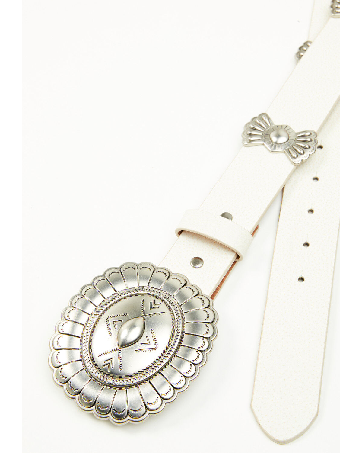 Image #3 - Idyllwind Women's Cavileer Concho Belt, Cream, hi-res