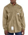 Image #2 - Carhartt Men's Long Sleeve Flame Resistant Dry Twill Work Shirt, Khaki, hi-res