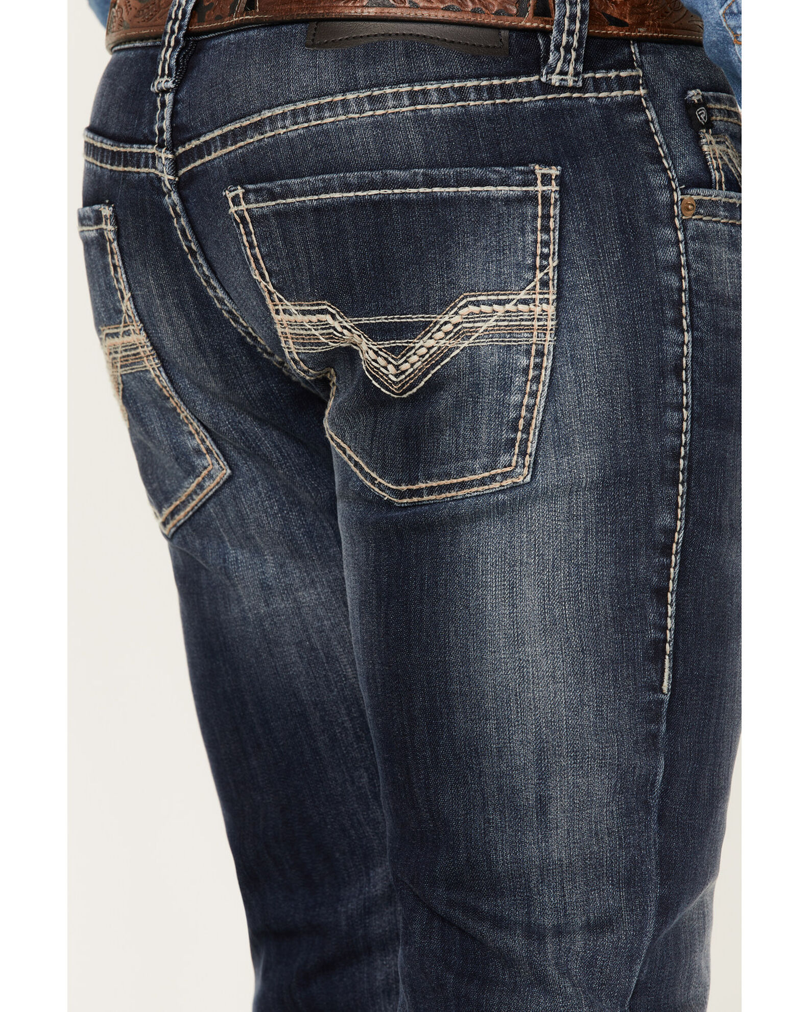 Rock & Roll Denim Men's Rifle Dark Wash Vintage Reflex Slim Stretch Skinny Jeans