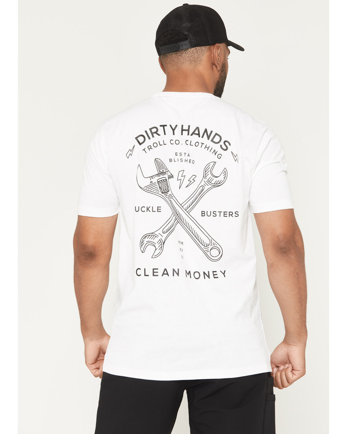 Image #1 - Troll Co Men's Twisting Wrenches Short Sleeve Graphic T-Shirt, White, hi-res