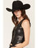 Image #2 - Idyllwind Women's Lazaro Boot Stitch Faux Leather Vest, Black, hi-res