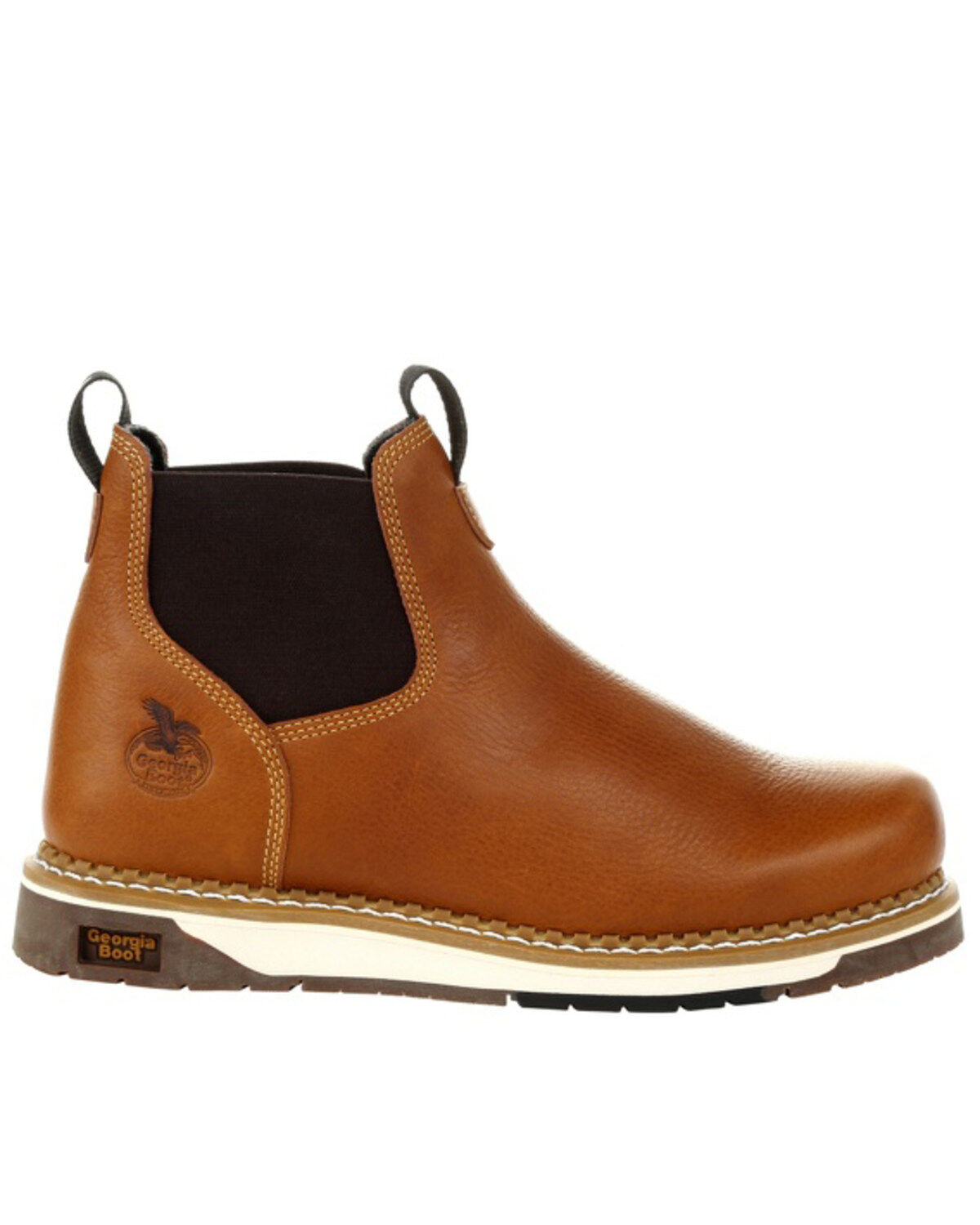 Image #2 - Georgia Boot Men's AMP LT Wedge Chelsea Work Boots - Soft Toe, Brown, hi-res