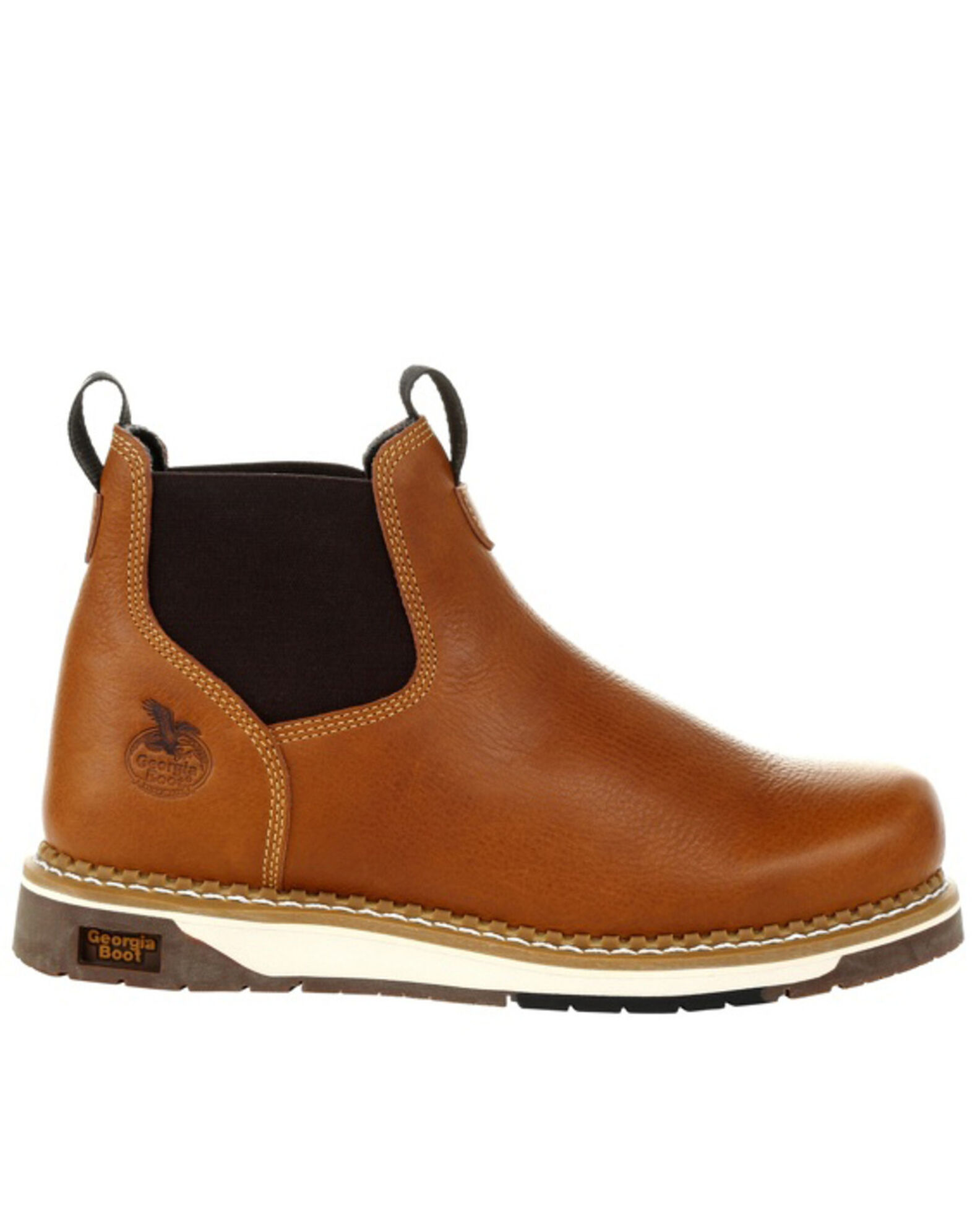 Image #2 - Georgia Boot Men's AMP LT Wedge Chelsea Work Boots - Soft Toe, Brown, hi-res