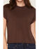 Image #3 - White Crow Women's Marika Lace Trim Muscle Tee, Brown, hi-res