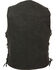 Image #2 - Milwaukee Leather Men's 10 Pocket Side Lace Denim Vest - 5X, Black, hi-res