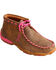 Image #1 - Twisted X Youth Girls' Brown Breast Cancer Moccasin Boots - Moc Toe , , hi-res