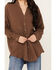Image #3 - Free People Women's Summer Daydream Button Down Long Sleeve Shirt, Brown, hi-res