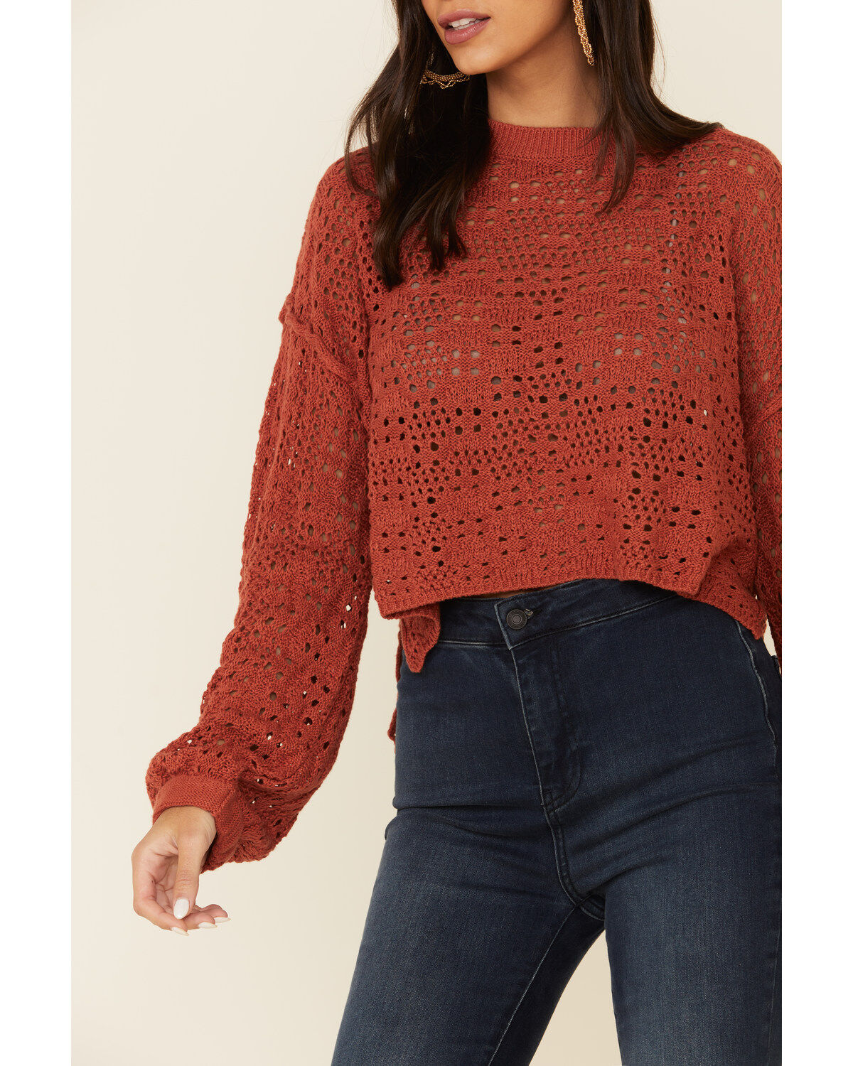womens rust sweater