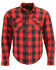 Milwaukee Performance Men's Black/Red Aramid Checkered Flannel Biker Shirt - Big & Tall, Black/red, hi-res