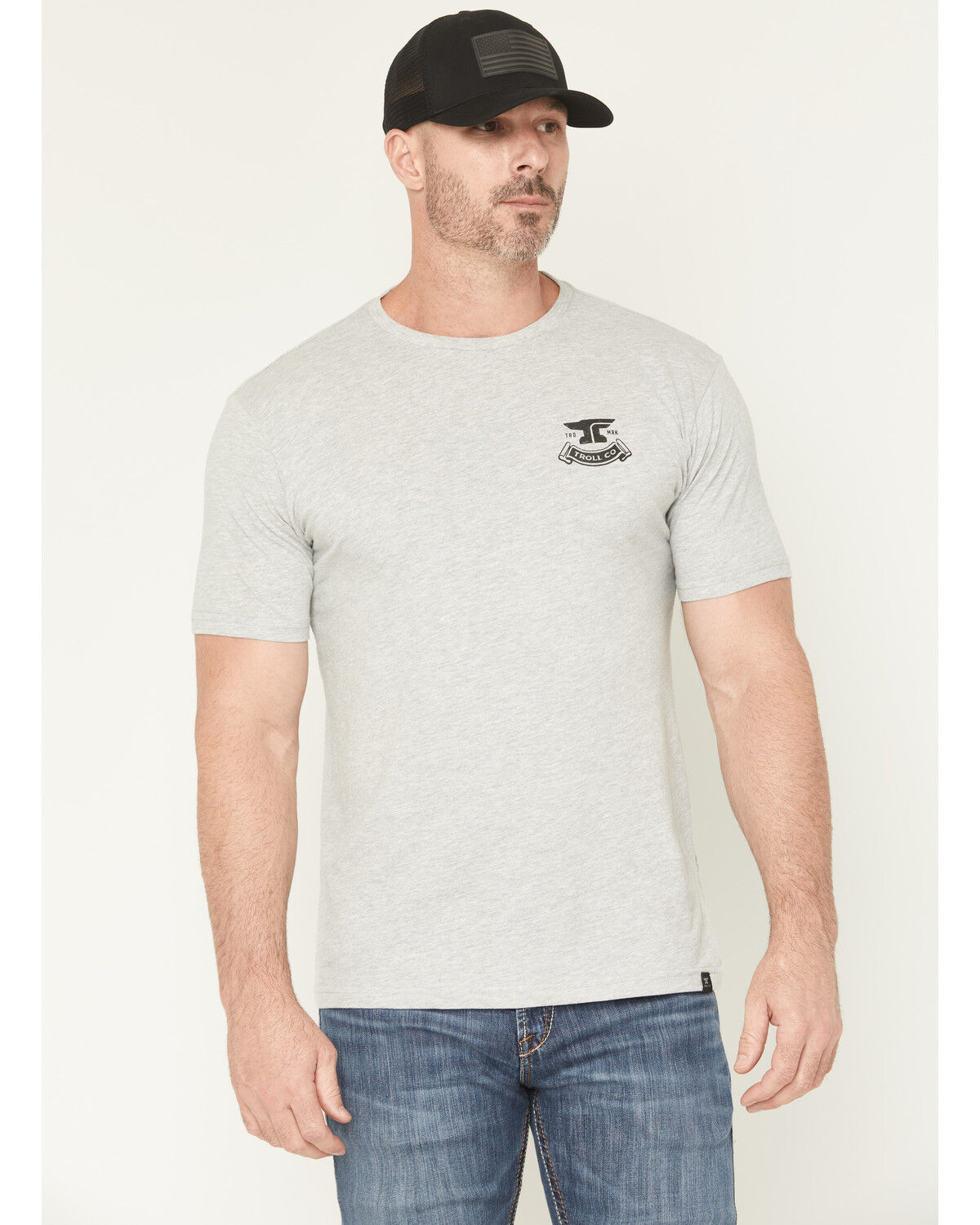 Image #2 - Troll Co Men's Haggler Short Sleeve Graphic T-Shirt, Heather Grey, hi-res