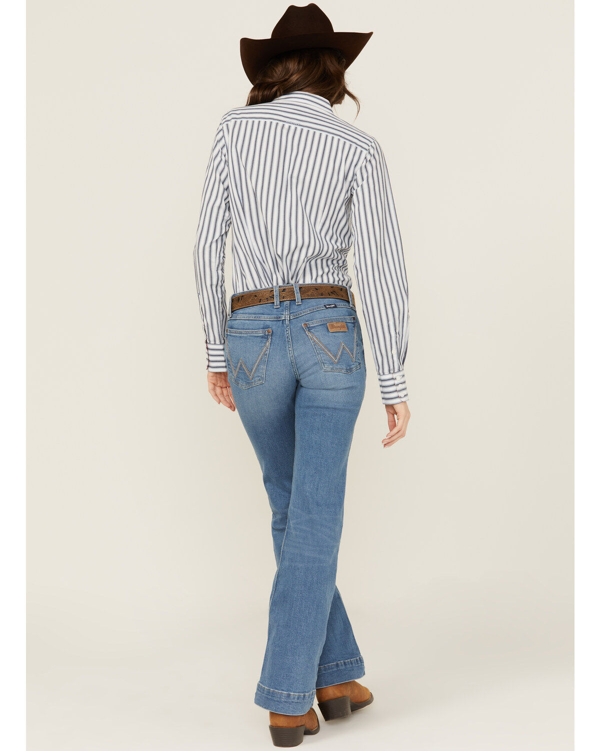 Product Name:  Wrangler Retro Women's Eva Medium Wash Mid Rise Mae Stretch Trouser Jeans