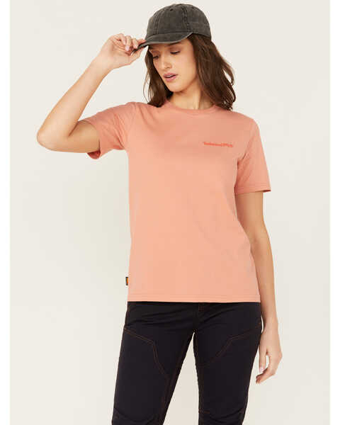 Timberland Women's Cotton Core Short Sleeve T-Shirt , Pink, hi-res