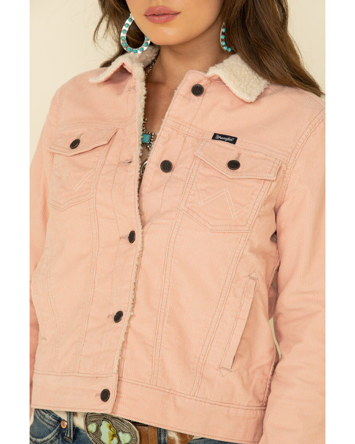 pink corduroy sherpa jacket