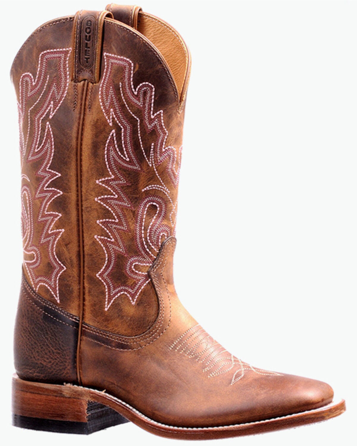 Boulet Women's Western Boots - Broad Square Toe, Tan, hi-res