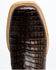 Image #6 - Tanner Mark Men's Shawnee Exotic Caiman Belly Western Boots - Broad Square Toe, Dark Brown, hi-res