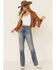 Image #2 - Vocal Women's Faux Suede Western Fringe Jacket, Camel, hi-res
