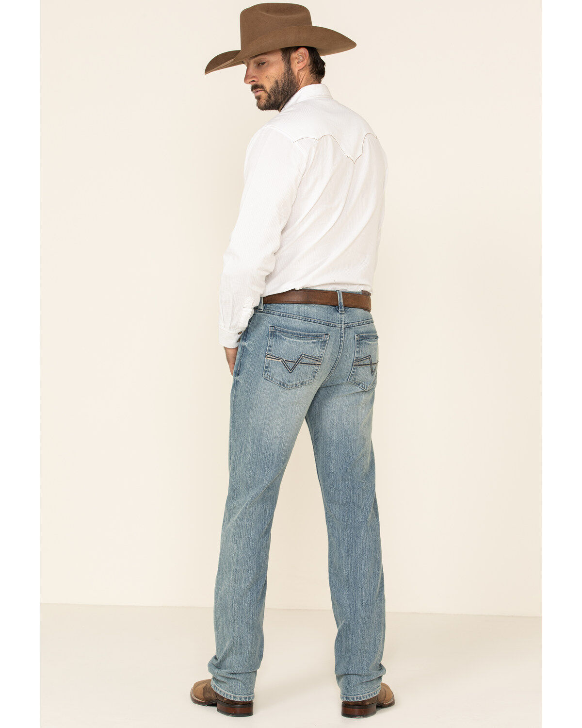 Image #5 - Cody James Men's Crupper Light Wash Stretch Slim Straight Jeans, Blue, hi-res