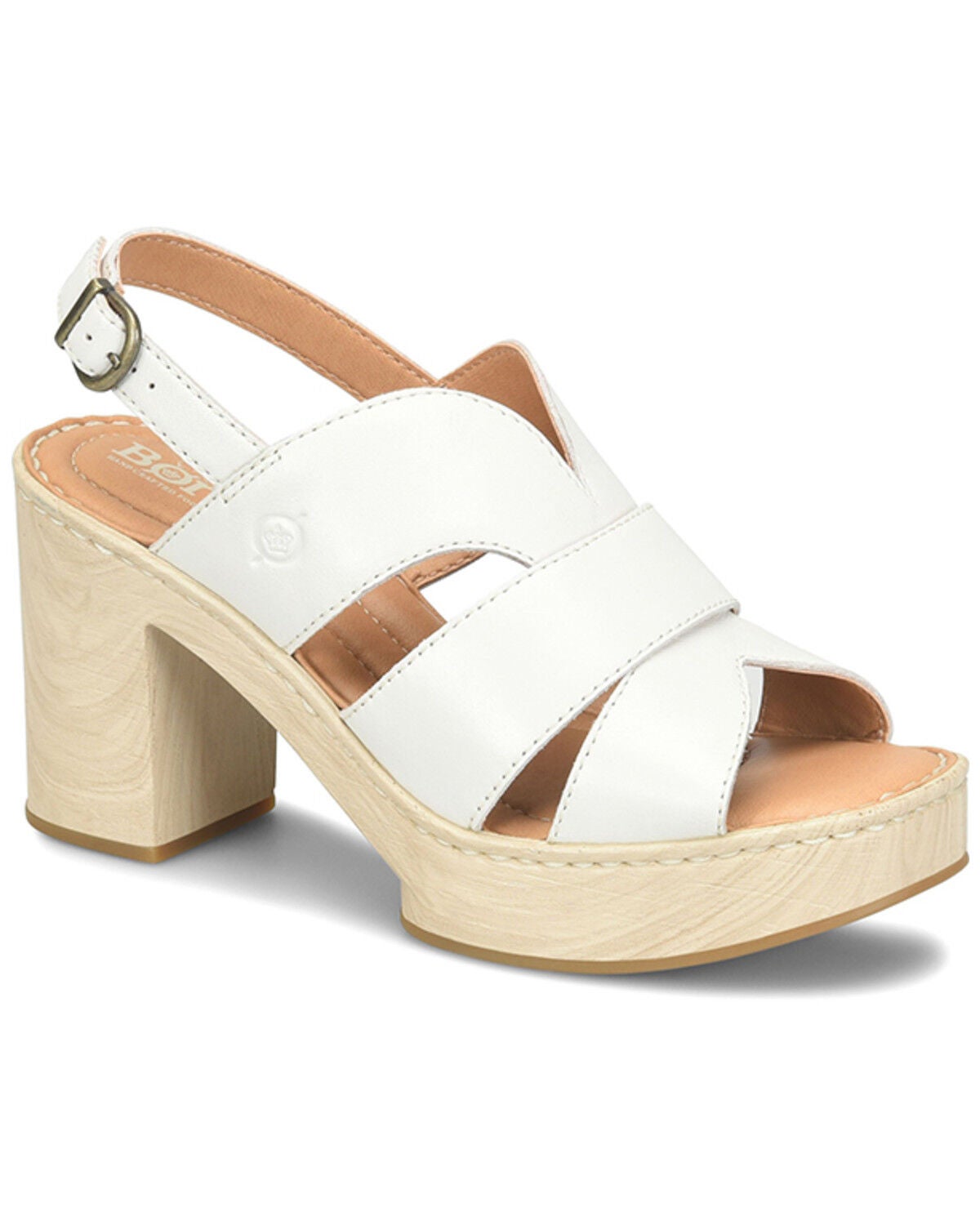 Image #1 - Born Women's Nassu Platform Sandals, White, hi-res