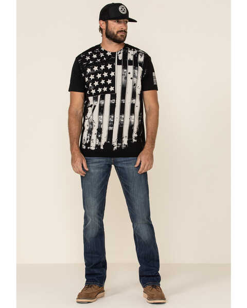 Image #2 - Brothers & Arms Men's Old Glory Flag Graphic T-Shirt , Black, hi-res