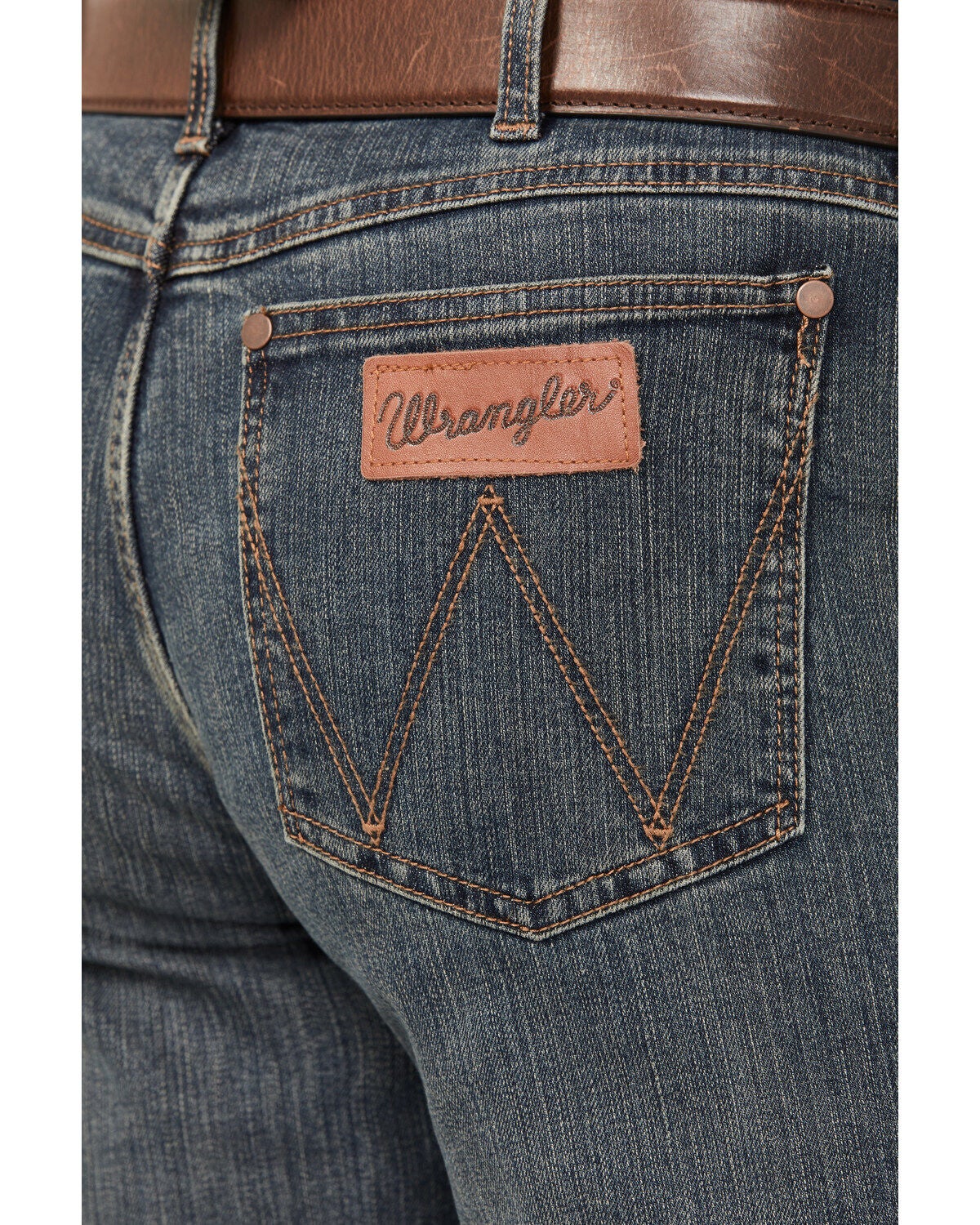 Image #4 - Wrangler Retro Men's Falls City Dark Relaxed Bootcut Jeans, Blue, hi-res