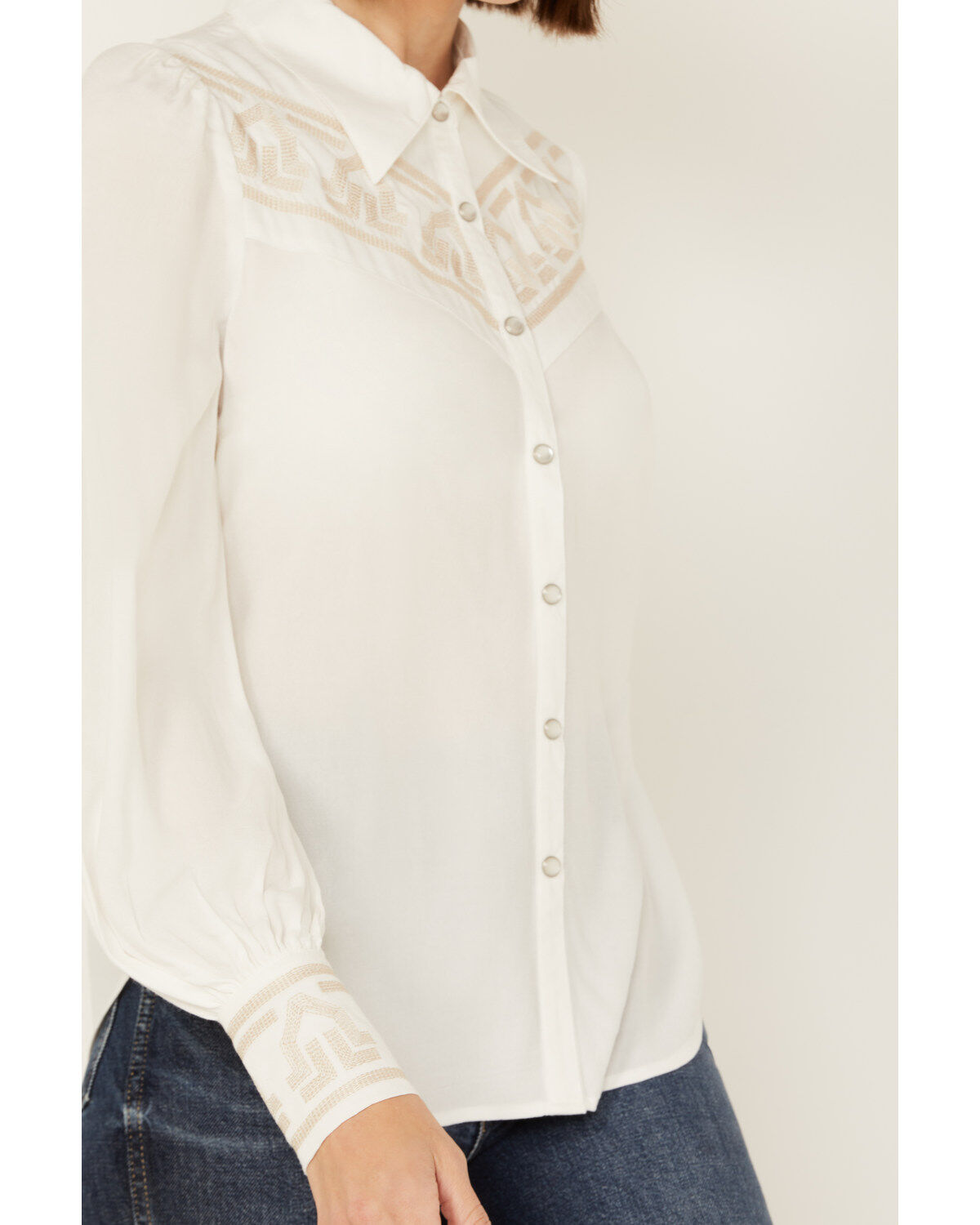 Image #4 - Shyanne Women's Embroidered Long Sleeve Pearl Snap Western Shirt, , hi-res