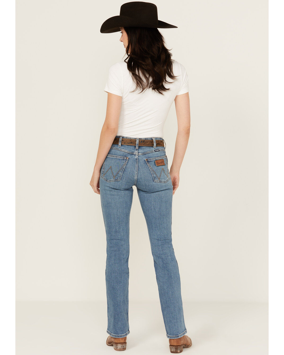 Image #3 - Wrangler Retro Women's Ember Medium Wash High Rise Bailey Bootcut Stretch Denim Jeans, Medium Wash, hi-res