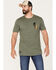 Howitzer Men's Alpha Patriot Graphic T-Shirt, Heather Green, hi-res