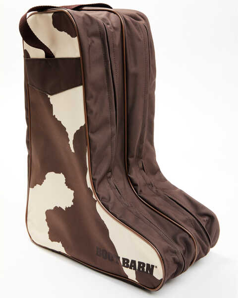 Boot Barn Cow Print Boot Bag, Brown, hi-res
