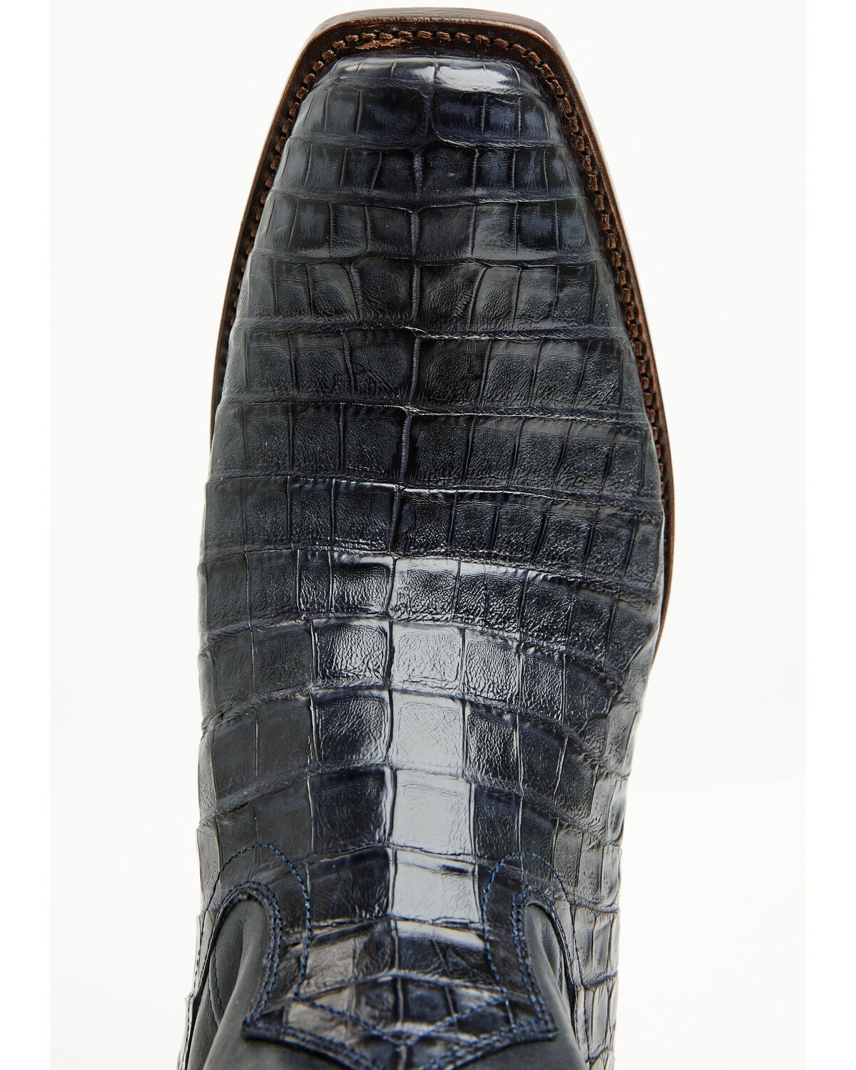 Image #6 - Cody James Black 1978&reg; Men's The Mason Exotic Caiman Western Boots - Square Toe, Navy, hi-res