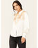 Image #1 - Shyanne Women's Color Block Western Fringe Blouse, Cream, hi-res