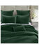 HiEnd Accents Emerald Stonewashed Cotton & Velvet 3-Piece King Quilt Set , Green, hi-res