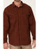 Image #3 - Hawx Men's Solid Mahogany Twill Snap Long Sleeve Work Shirt - Tall, Mahogany, hi-res
