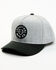 Brixton Men's Crest Baseball Cap, Heather Grey, hi-res