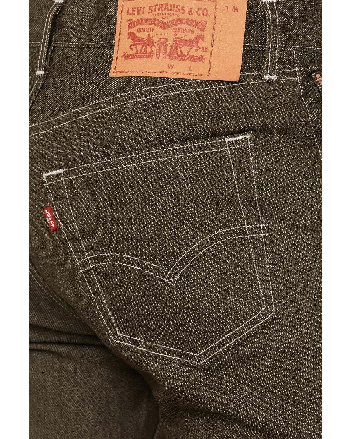 Image #4 - Levi's Men's 501® Original Shrink-To-Fit™ Straight Rigid Denim Jeans, Dark Brown, hi-res