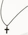Image #5 - Cody James Men's Matte Black Inlay Cross Necklace, Black, hi-res