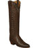 Image #1 - Lucchese Handmade Brown Danielle Goatskin Tall Cowgirl Boots - Snip Toe , , hi-res