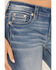 Image #4 - Miss Me Women's Light Wash Mid Rise Butterfly Pocket 32" Bootcut Stretch Denim Jeans, Light Wash, hi-res
