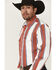 Image #2 - Wrangler Men's Vintage Brushpopper Striped Print Long Sleeve Snap Western Shirt, , hi-res