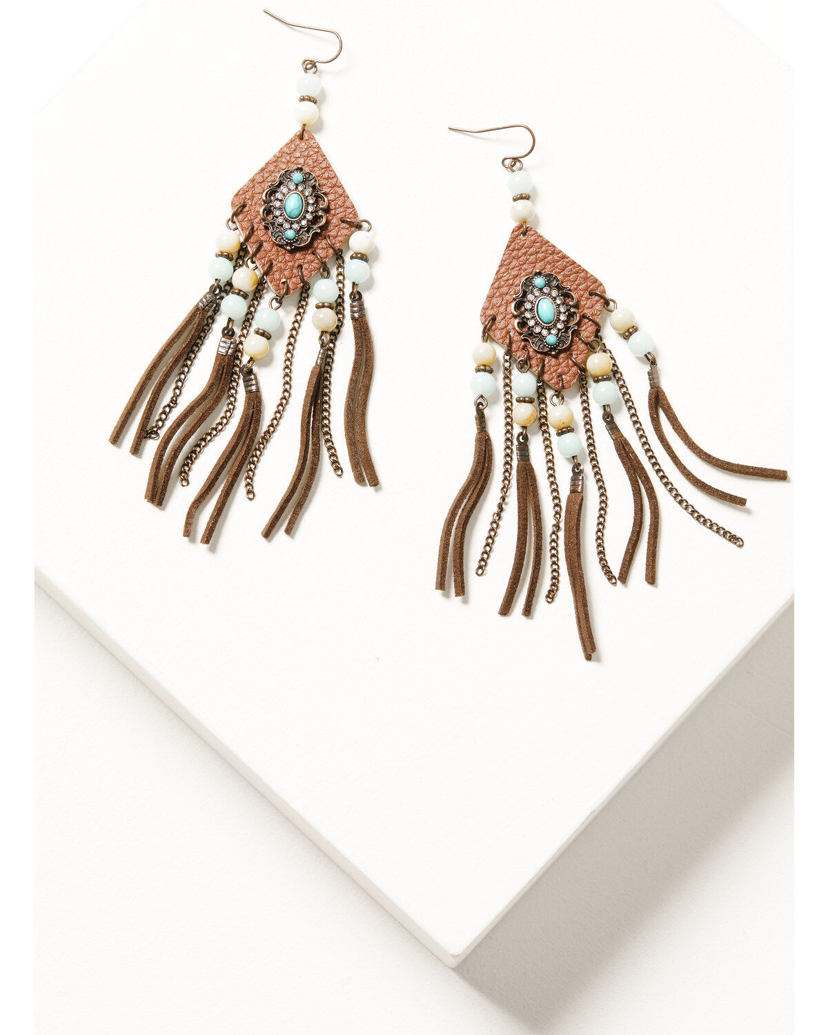 Image #1 - Shyanne Women's Mystic Skies Diamond Tassel Earrings, Rust Copper, hi-res