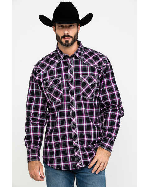 Image #5 - Wrangler 20X Men's Advanced Comfort Plaid Long Sleeve Western Shirt , , hi-res