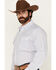 Image #2 - Wrangler 20X Men's Geo Print Long Sleeve Snap Stretch Western Shirt, White, hi-res