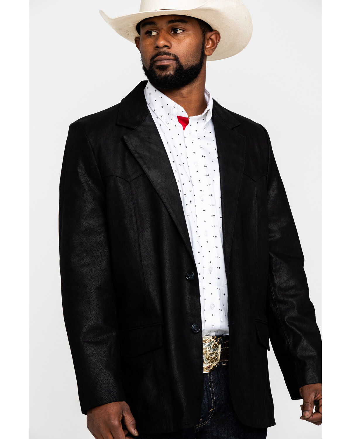Image #5 - Cody James Men's Black Suede Blazer Jacket - Big & Tall, Black, hi-res