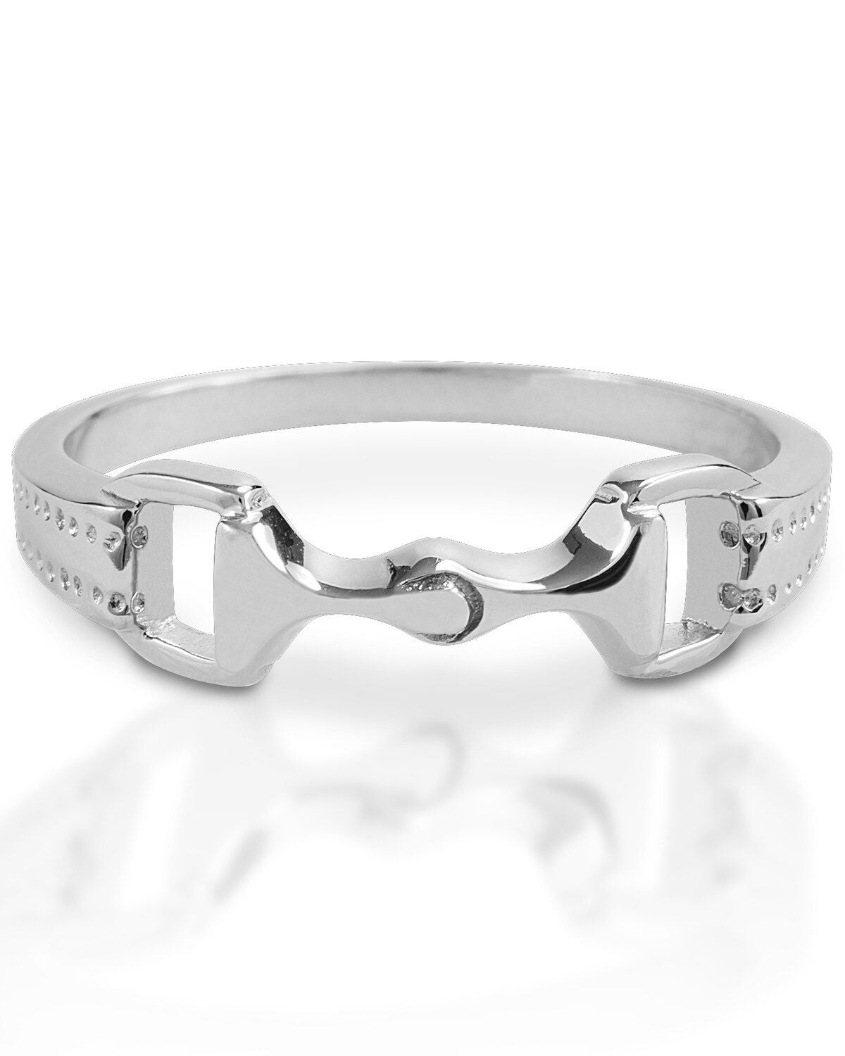 Kelly Herd Women's 6mm Bit Ring, Silver, hi-res