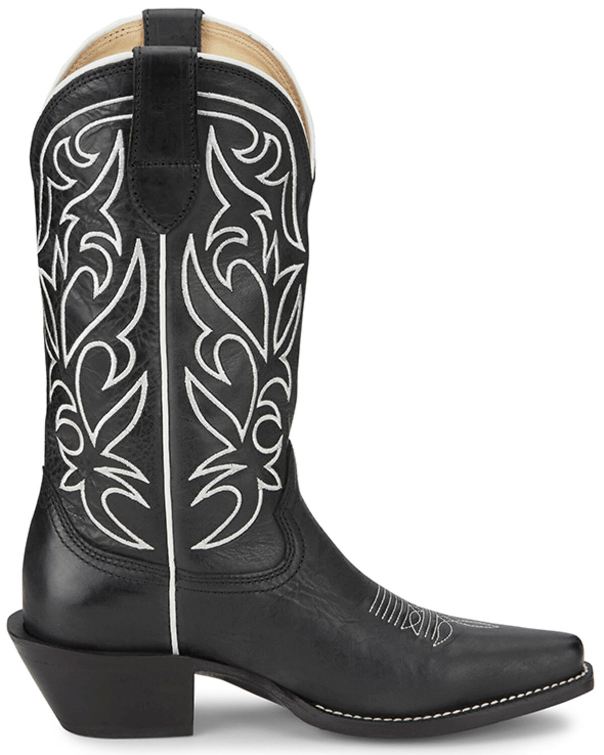 Image #2 - Justin Women's Josephine Western Boots - Snip Toe, Black, hi-res
