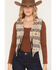 Image #3 - Fornia Women's Concho Detail Tapestry Vest, Multi, hi-res