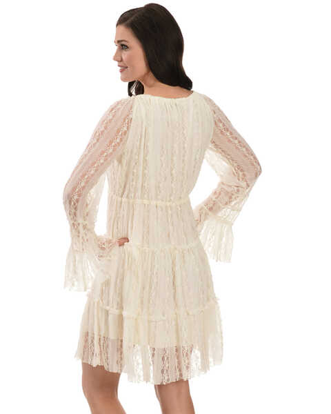 Image #3 - Scully Women's Solid Lined Lace Dress, Ivory, hi-res